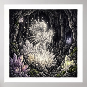 Die Weiße Flamme Wächter-Geist-Kunst Poster