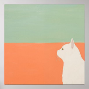 Die weiße Katze Poster