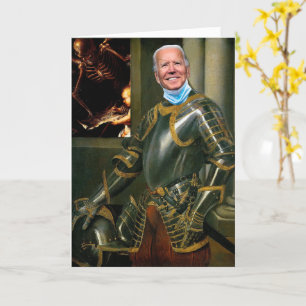 Die weiße Ritterkarte, die sich an den Geburtstag Karte