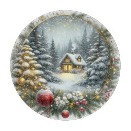 Die weiße Weihnachtszeit Schneidebrett