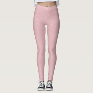 Die weißen modernen Kreis-Punkte erröten rosa Leggings