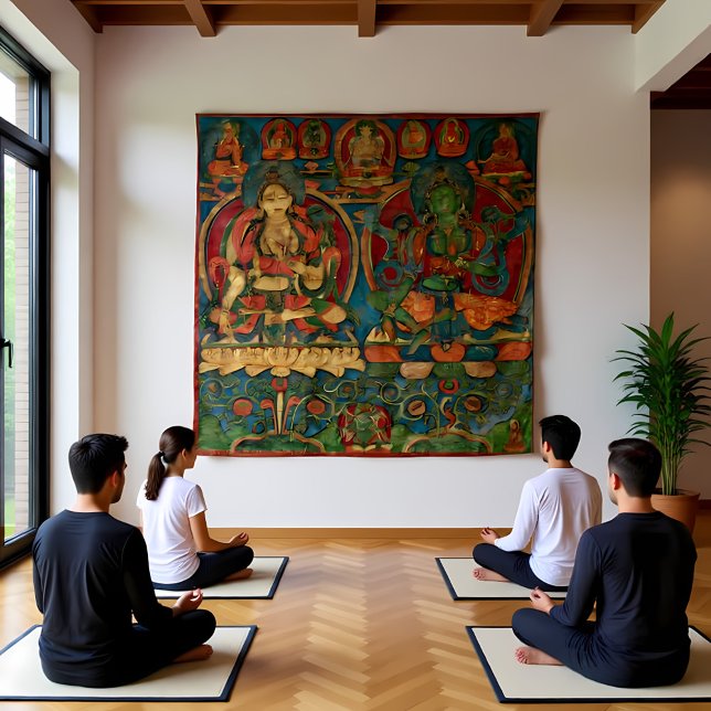 Die weißen Tara und die grünen Tara Wandteppich (Von Creator hochgeladen)