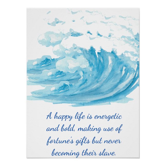 Die Welle des Glücks reiten Poster (Vorderseite)