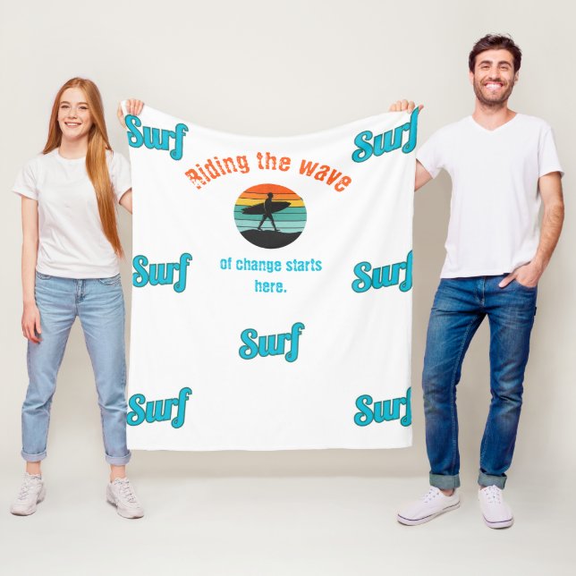 Die Welle des Wandels reiten Fleecedecke (Beispiel)