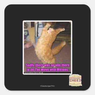 Die Welle Quadratischer Aufkleber