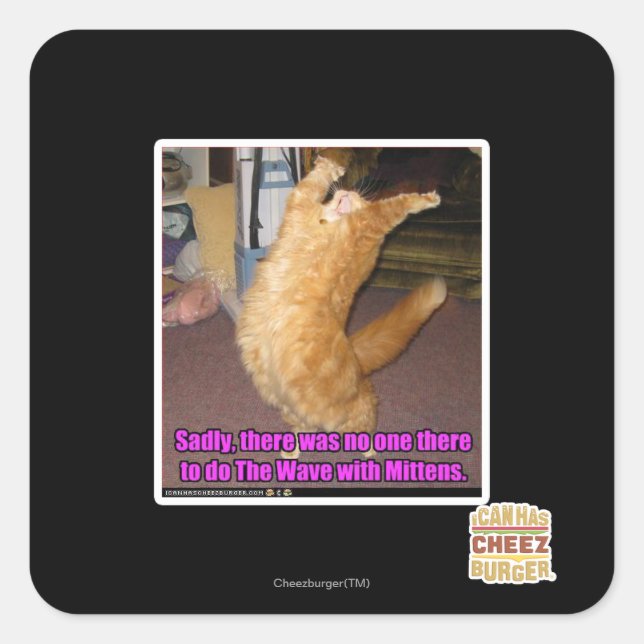 Die Welle Quadratischer Aufkleber (Vorderseite)