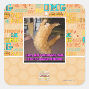 Die Welle Quadratischer Aufkleber