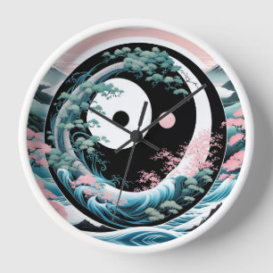 Die Welle Rosa Salbei Türkis Uhr
