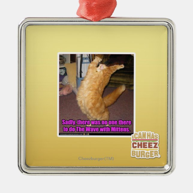 Die Welle Silbernes Ornament (Vorne)