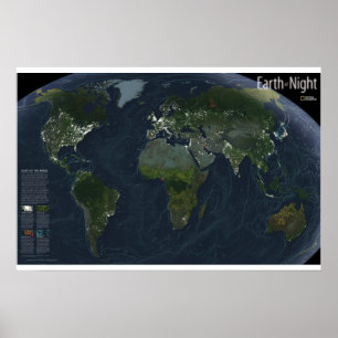 " Die Welt: 2004 Die Erde in der Nacht ... Poster