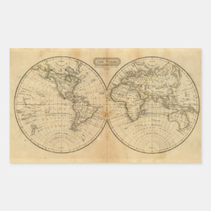 Die Welt 2 Rechteckiger Aufkleber