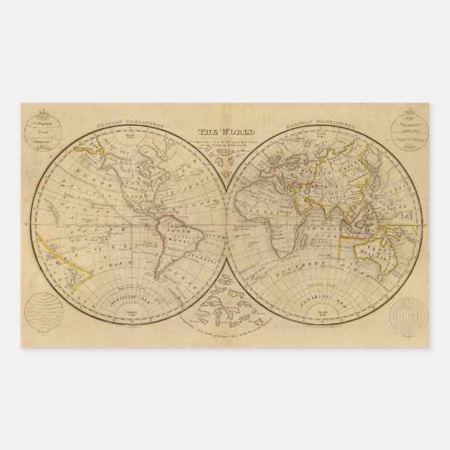 Die Welt 3 Rechteckiger Aufkleber (Vorderseite)