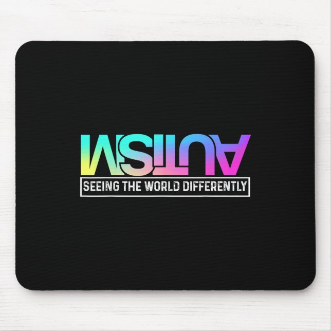 Die Welt anders Niedlich als Autismus Awa Mousepad (Vorne)