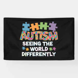 Die Welt anders sehen Autismus-Bewusstsein Banner