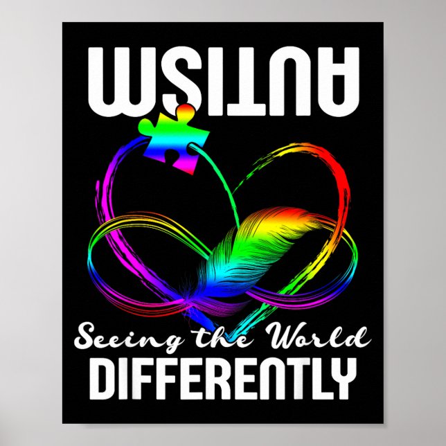 Die Welt anders sehen Autismus-Bewusstsein Poster (Vorne)