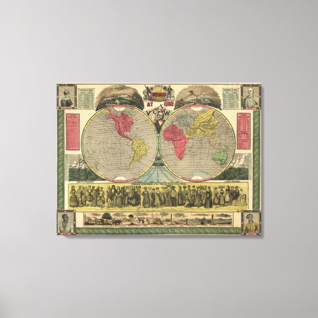 Die Welt auf der einen Seite Leinwanddruck (Vorderseite)