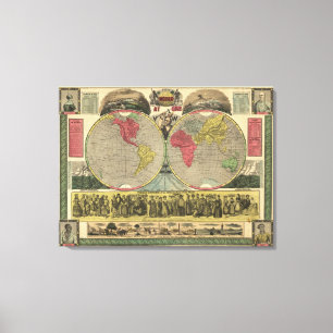 Die Welt bei einer Ansicht Leinwanddruck