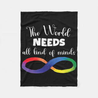 Die Welt braucht alle Arten von Köpfen Autismus Ne Fleecedecke