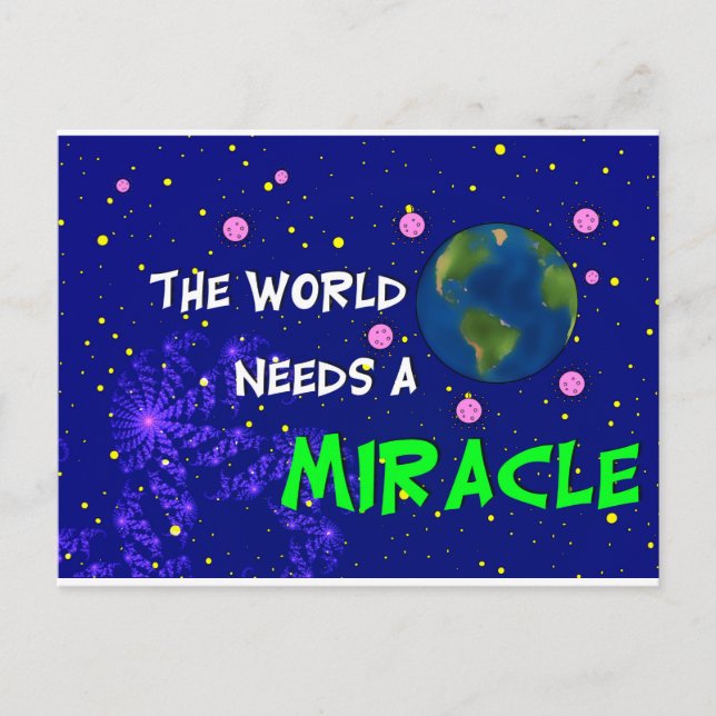 Die Welt braucht einen Spiegel Postkarte (Vorderseite)