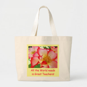 Die Welt braucht großartige Lehrer! Tote Bag-Gesch Jumbo Stoffbeutel
