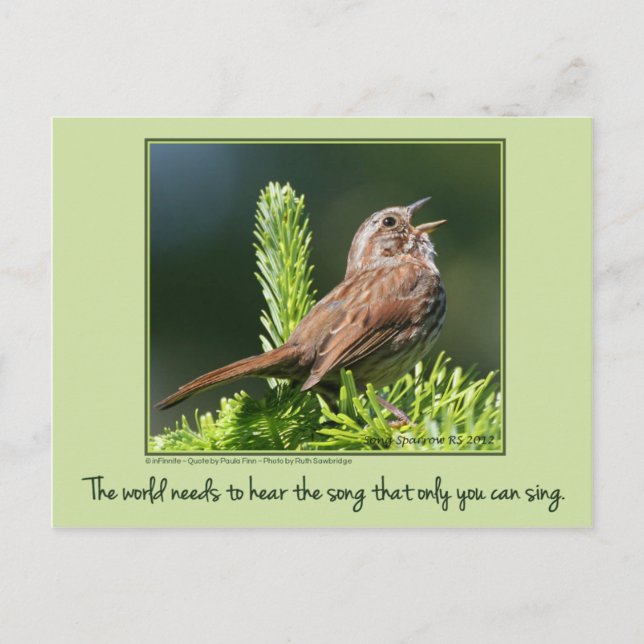 Die Welt braucht ... Inspirationsquelle Postkarte (Vorderseite)