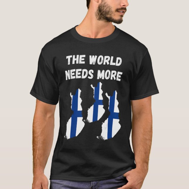 Die Welt braucht mehr Finnland T-Shirt (Vorderseite)