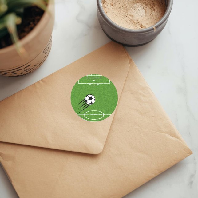Die Welt der Fußball-Sticker Runder Aufkleber (Von Creator hochgeladen)