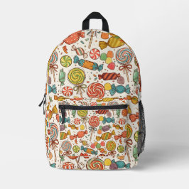 Die Welt der Süßigkeiten. Bedruckter Rucksack