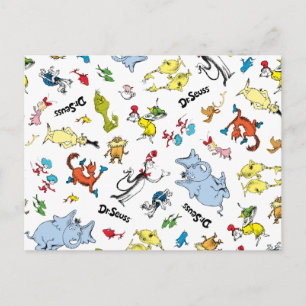Die Welt des Dr. Seuss-Musters Postkarte