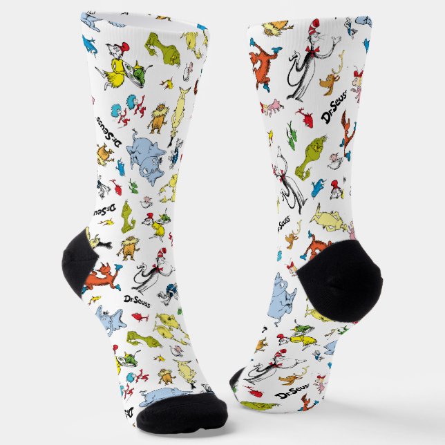 Die Welt des Dr. Seuss-Musters Socken (Gewinkelt)