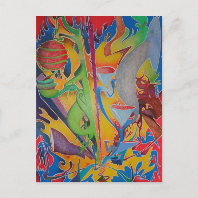 Die Welt dreht sich Postkarte (Vorderseite)