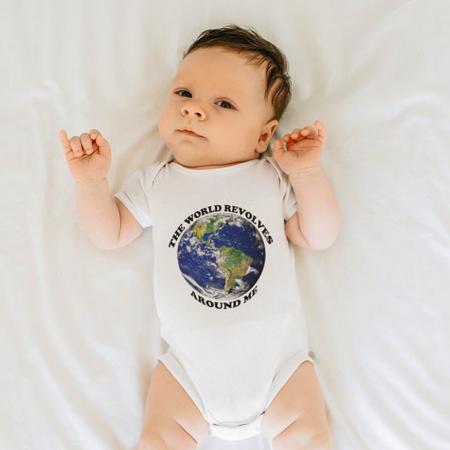 Die Welt dreht sich um mich Baby Strampler (The World Revolves Around Me Baby Bodysuit)