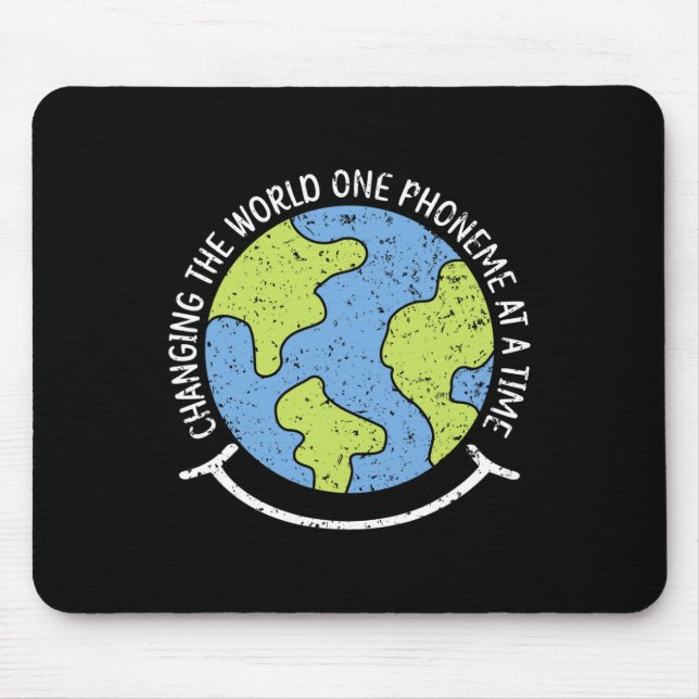 Die Welt ein Phonem zu einer Zeit Dyslexie Bewusst Mousepad (Vorne)