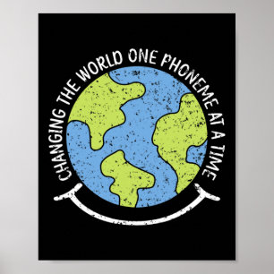 Die Welt ein Phonem zu einer Zeit Dyslexie Bewusst Poster