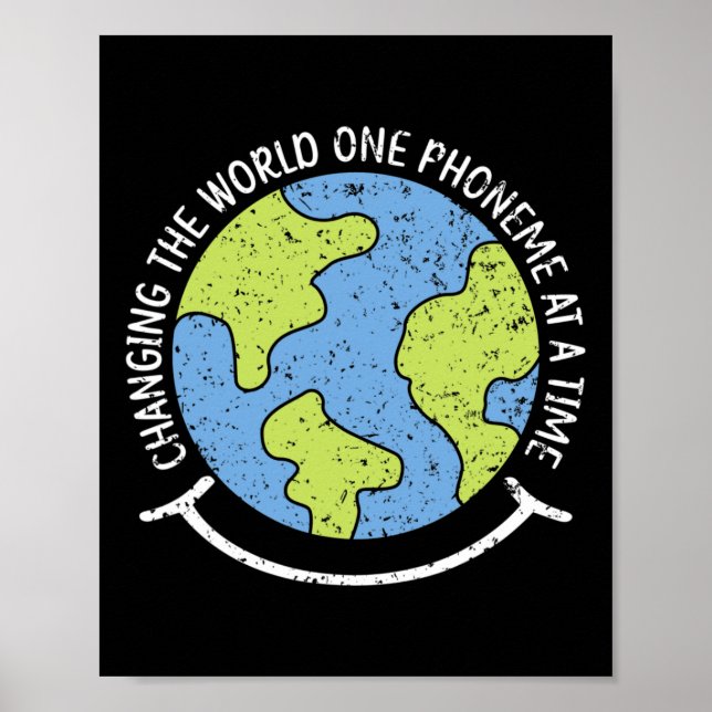 Die Welt ein Phonem zu einer Zeit Dyslexie Bewusst Poster (Vorne)