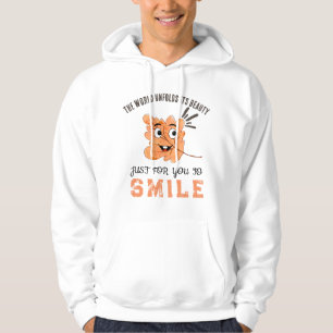 "Die Welt entfaltet ihre Schönheit" Lächelndes Bla Hoodie