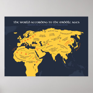 Die Welt entsprechend den Mittelalter Poster