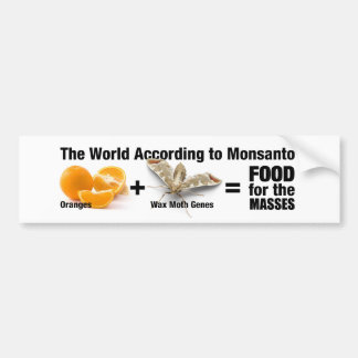 die Welt entsprechend Monsanto Autoaufkleber