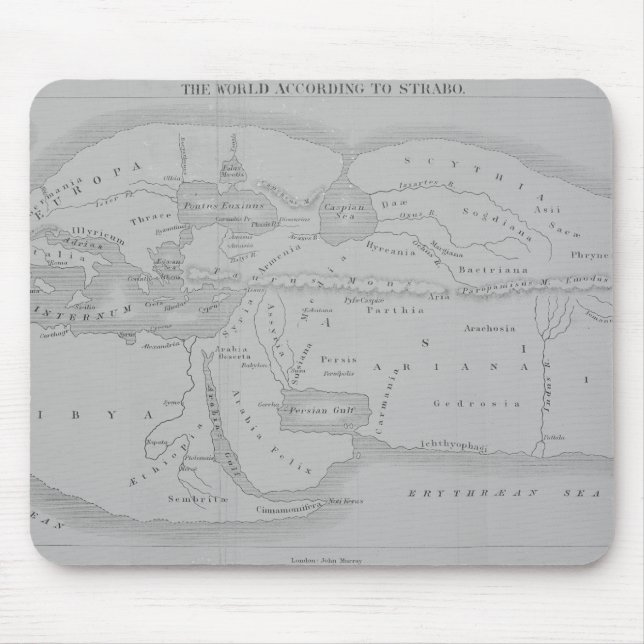 Die Welt entsprechend Strabo Mousepad (Vorne)
