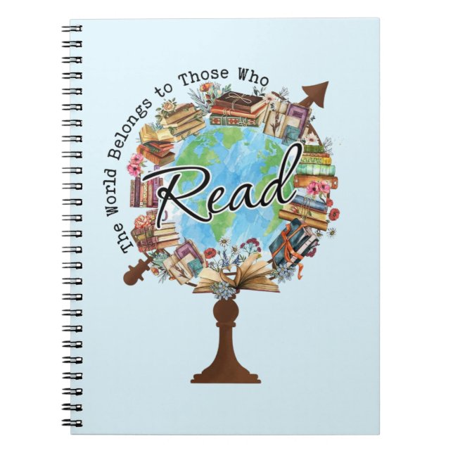 Die Welt gehört denen, die lesen Notizblock (Vorderseite)