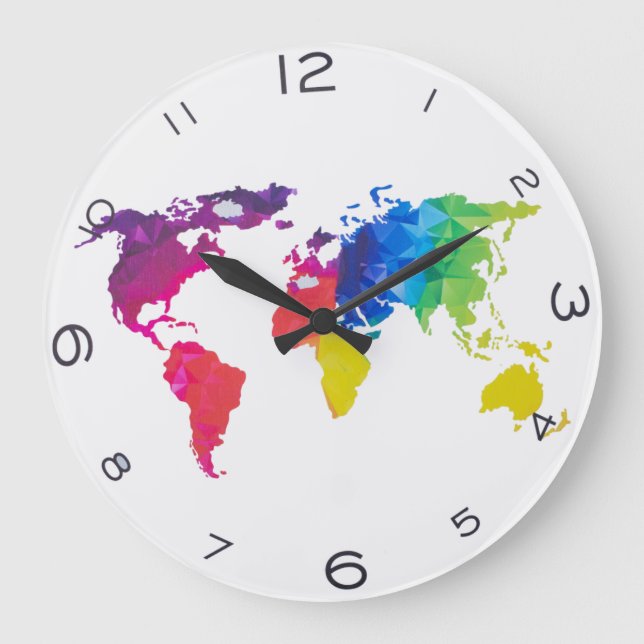 Die Welt Große Wanduhr (Vorderseite)