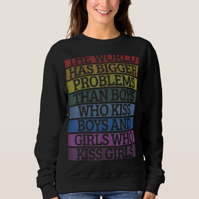 Die Welt hat größere Probleme mit dem Schuldstolz Sweatshirt (Vorderseite)