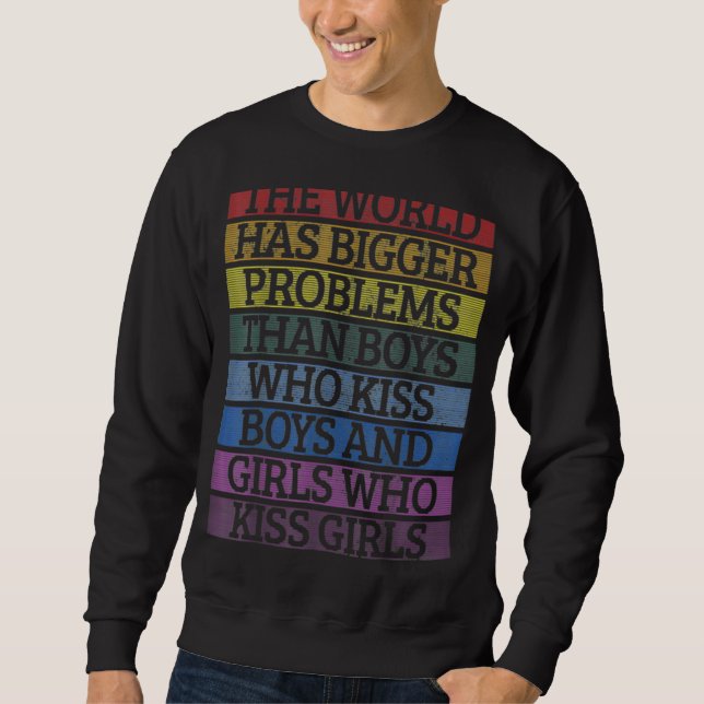 Die Welt hat größere Probleme mit dem Schuldstolz Sweatshirt (Vorderseite)