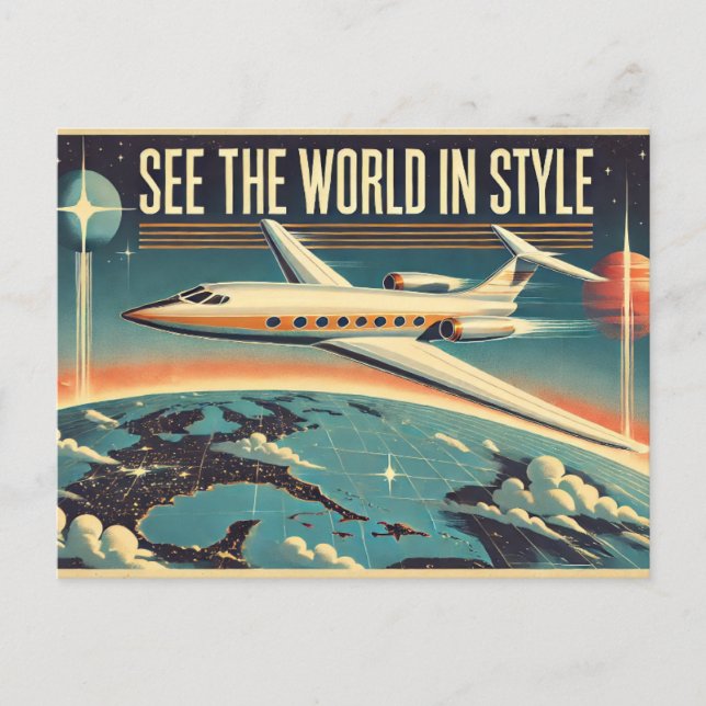 Die Welt im Stil Postkarte (Vorderseite)