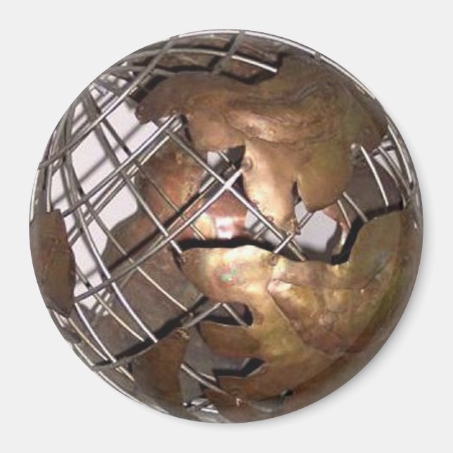 Die Welt in 3D Magnet (Vorne)