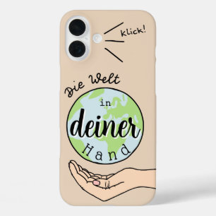 Die Welt in deiner Hand iPhone 16 Plus Hülle