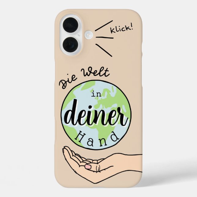 Die Welt in deiner Hand Case-Mate iPhone Hülle (Rückseite)