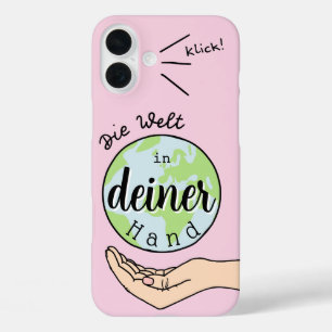 Die Welt in deiner Hand iPhone 16 Plus Hülle