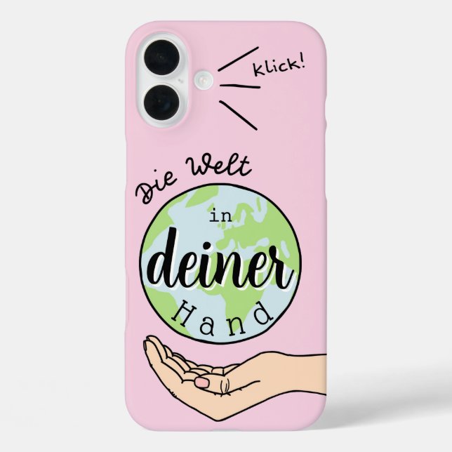 Die Welt in deiner Hand Case-Mate iPhone Hülle (Rückseite)