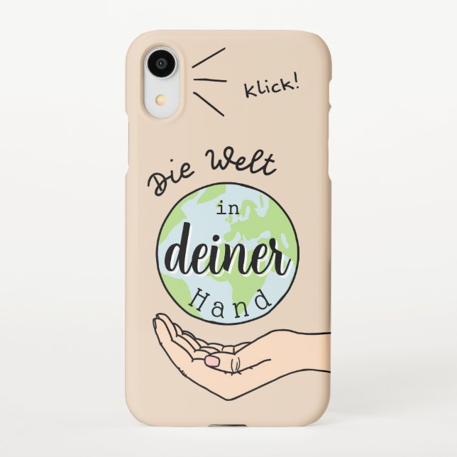 Die Welt in deiner Hand iPhone Hülle (Rückseite)